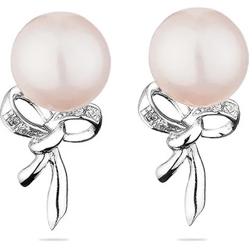 Image 1 of Swan Сребърни обици със сладководни бели перли SE0470 Swan