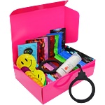 Sexy Elephant® Комплект различни презервативи - Explore pack (72 бр. ) + SE лубрикант с вкус на малина 15 мл