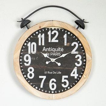 EUROLAMP Стенен часовник 1xAA Ø 50 см бежов/черен (EU0555)