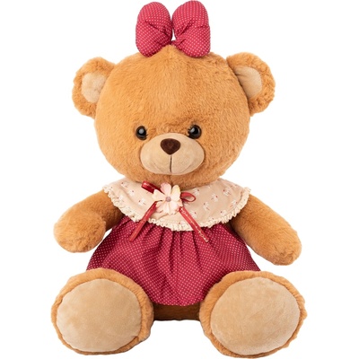 Амек Тойс Плюшена играчка Амек Тойс - Мече с червена рокля, 42 cm (73115)