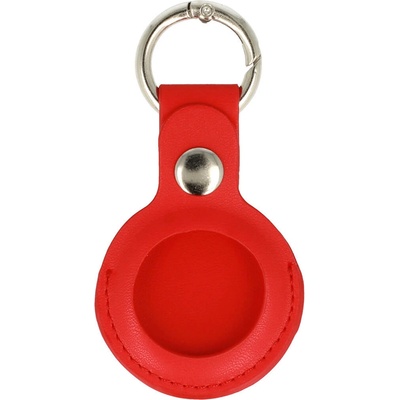 Ключодържател от изкуствена кожа за Apple AirTag - Tel PU Leather Keyring (червен)