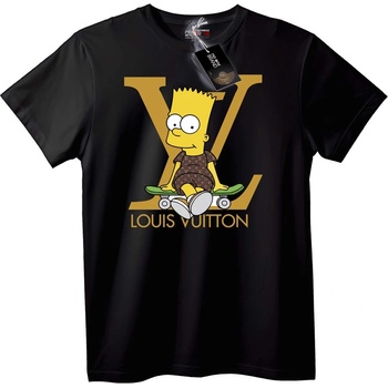 NOONEBRAND Тениска Bart Simpson Louis Vuitton - 5XL, Black