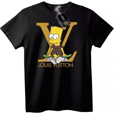 NOONEBRAND Тениска Bart Simpson Louis Vuitton - 5XL, Black