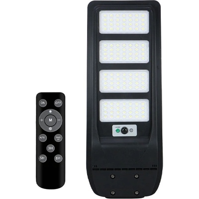 СОЛАРЕН LED УЛИЧЕН ОСВЕТИТЕЛ REX СЪС СЕНЗИР 3.2V 150W 2300lm 6400K IP65 237x602x43мм ЧЕРЕН (VIV004987)