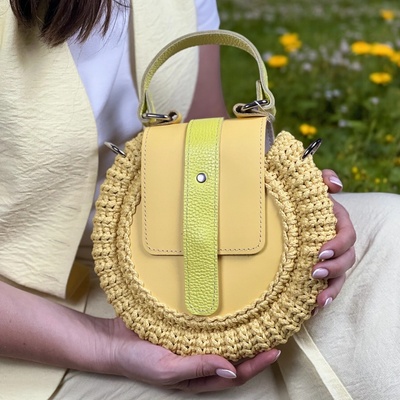MA-LI-MA Háčkovaná kabelka 'TOY BAG' ŽLŮTÁ