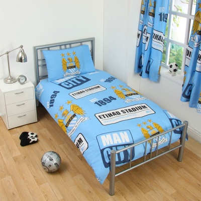Team Football Single Duvet Set - Man City