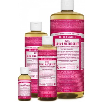 Dr. Bronner's tekuté univerzálne bio mydlo ALL-ONE Rose 59 ml