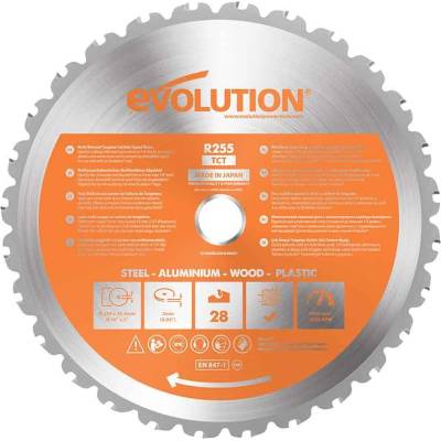 Evolution Циркулярен диск - унивесален 255 мм 28t (l027a) / evolution r255tct-28ms-1374 / (evo r255tct-28ms)