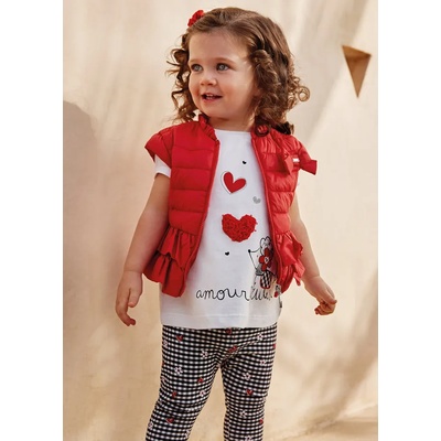 Mayoral Комплект туника с два клина за бебе момиче Майорал в червено