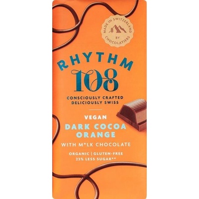 Rhythm 108 Plněná čokoláda kakao pomeranč 100 g