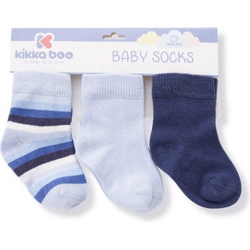 Kikkaboo Бебешки чорапи Kikkaboo - Stripes, 2-3 г, Dark Blue (31110010101)