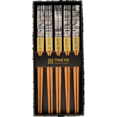 Tokyo design Hůlky sada 5 párů s motivem Tokyo Fan