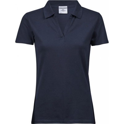 Tee Jays 1409 Dámské luxusní polo s výstřihem do V modrá navy