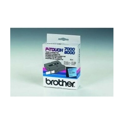 Brother TX-551, 24mm x 15m, čierna tlač / modrý podklad, originálna páska