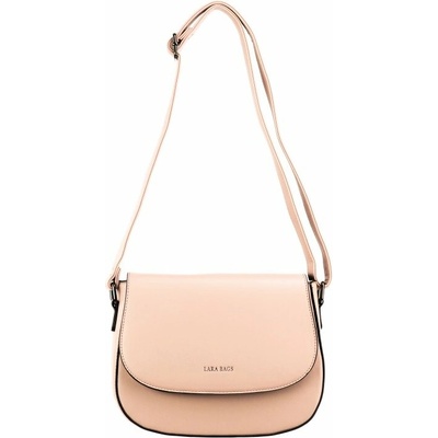 PAOLA dámska crossbody koženková kabelka Tmavoružová