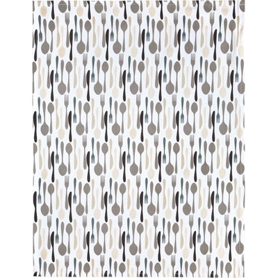 SCANquilt DEKORO PŘÍBORY 50 x 70 cm bílošedočerná
