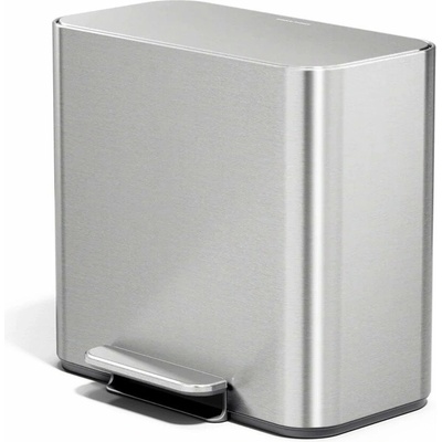 Simplehuman Mini pedálový koš na triedený odpad 15 l, matná nerezová oceľ