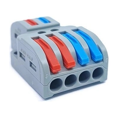 Tracon electric Spojovací svorka pružinová vícepólová 6 vodičů 0,5-4mm2 32A 400VAC 2P