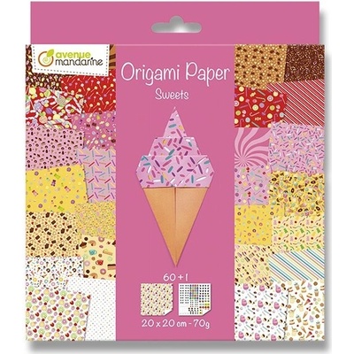 Clairefontaine Sada papírů Origami Sladkosti 60 listů