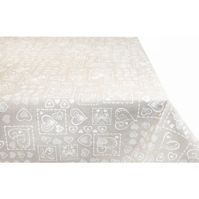 Mondo Obrus motýle a srdiečka biele Biela 140x280 cm