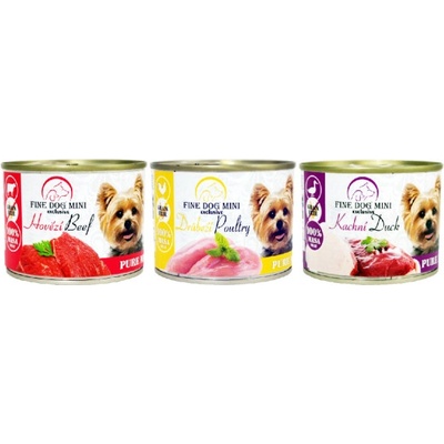 FINE dog MINI EXCLUSIVE MIX balení 6 x 200 g