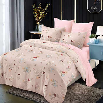 EmonaMall Двулицево спално бельо EmonaMall, 6 части - Модел S17733 (S17733-33333d)