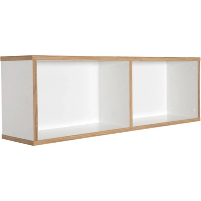 Biela detská nástenná knižnica 90x29 cm Finn – Roba