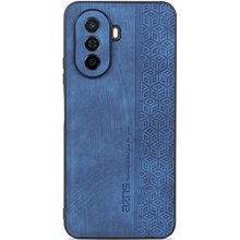 Pouzdro AZNS gelové potažené PU kůží Huawei Nova Y70 - modré