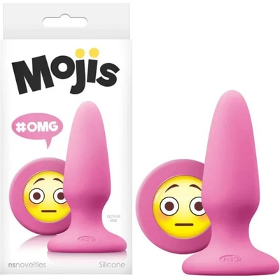Анален плъг с емотикон, среден размер, розов - Moji’s OMG (NSTOYS0800)