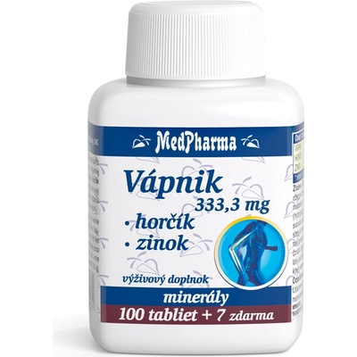 MedPharma Vápnik + horčík + zinok 107 tabliet