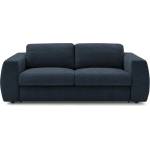 Bobochic Тъмносин шенилов диван за ежедневно спане/сгъваем 220 cm Hugo - Bobochic Paris (WT-DALA-3R---W_1 P1329)