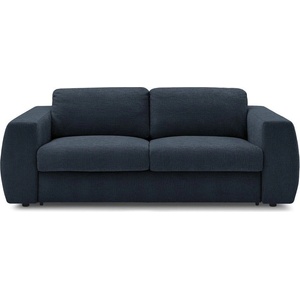 Bobochic Тъмносин шенилов диван за ежедневно спане/сгъваем 220 cm Hugo - Bobochic Paris (WT-DALA-3R---W_1 P1329)
