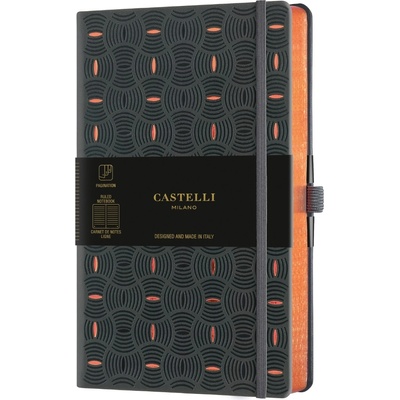 Castelli Бележник Castelli Copper & Gold - Rice Grain Copper, 9 x 14 cm, линиран (0QC2QN-492)