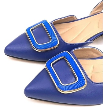 Erbil Shoes Дамски балерини с ток - Сини #383664 (383664_Синьо)