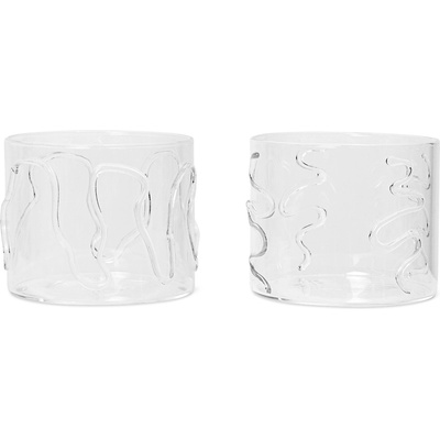 ferm LIVING Чаша за вода DOODLE 200 ml, комплект от 2 бр. , прозрачен, стъкло, ferm LIVING (FERM1104267322)
