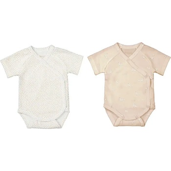 Mayoral Сет 2 къси бодита в Бежов цвят за новородено бебе Mayoral