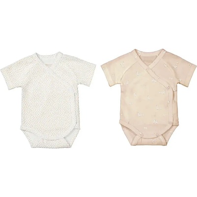 Mayoral Сет 2 къси бодита в Бежов цвят за новородено бебе Mayoral