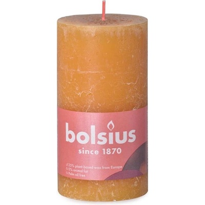 Bolsius Bolsius Polska Sprzedaż sp. z o. o. Цилиндрична свещ Bolsius Rustic Shine Honeycomb Yellow 68x130 мм