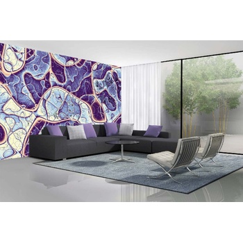 DIMEX ART s. r. o Самозалепваща се флизелинова фототапета синя мраморна текстура 375 x 250 см