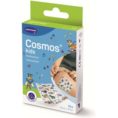 Cosmos Kids voděodolná dětská náplast na rány 6 cm x 10 cm 10 ks