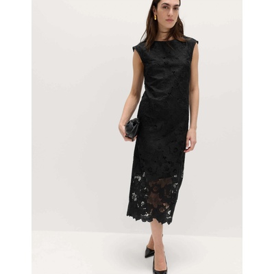 Marks & Spencer Миди тясна рокля с дантелени прорези Marks & Spencer черна Marks & Spencer | Cheren | ЖЕНИ | 6 REG