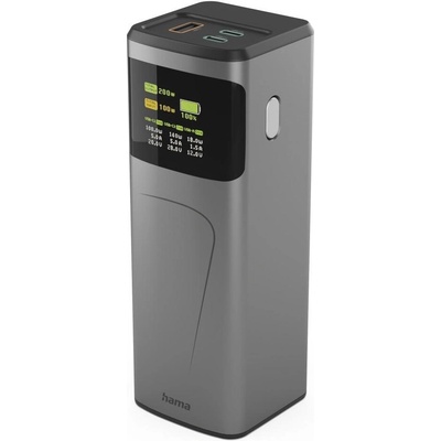 Hama Външна батерия „High Power, 200 W, 24000 mAh, 2x USB-C, USB-A, бързо зареждане (HAMA-201743)