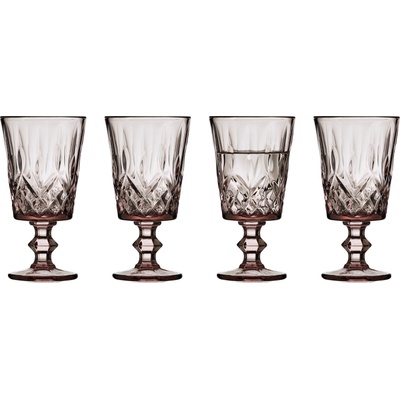 LyngbyGlas Чаши за вино Sorrento 290 мл розови 4 бр (32367)