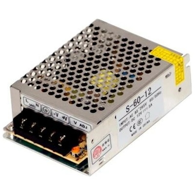 MikroTik průmyslový impulsní zdroj 12V, 5A, 60W (S-60-12)