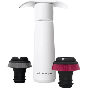 Vin Bouquet Вакуум помпа Vin Bouquet със звуков индикатор и 2 тапи - бяла (VB FIC 1306)