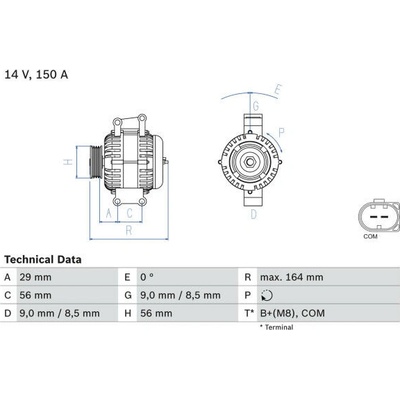 generátor BOSCH 0 986 083 150