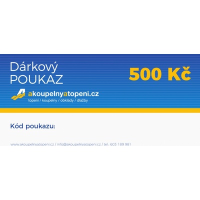Dárkový poukaz 500 Kč