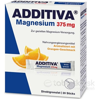 Additiva Magnézium 375 mg Direct Pomaranč 20 vrecúšok