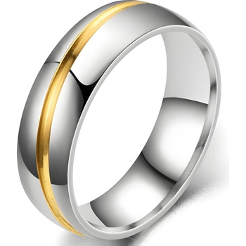 HARAHU Мъжки пръстен LO-17385 - Сребърен / Златен / 67mm KP17385 (LO-17385)