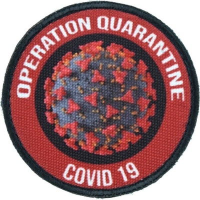 Textilní nášivka Operation Quarantine - červená, A.C.M.